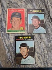 1958 Topps Set-Break #271 Billy Martin & 2-1971 Topps Billy Martin Cards 