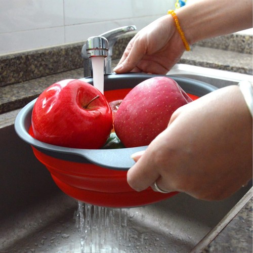 Collapsible Colander, Set of 2 Pcs Collapsible Strainer, Space-Saving Kitchen... - Picture 5 of 7