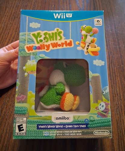 Yoshi's Woolly World for WiiU with Green Yarn Amiibo NEW SEALED See Pics/Descrip - Picture 1 of 13