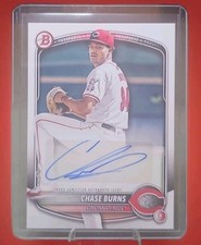 2025 Bowman CHASE BURNS Paper Autograph #BPA-CB Auto Cincinnati Reds