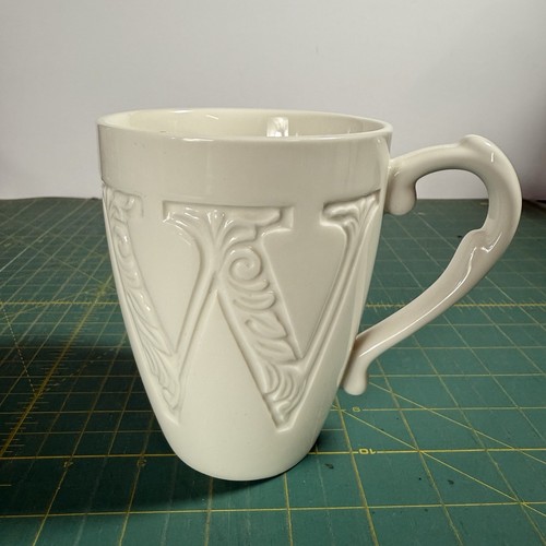 Lenox Initially Mine Coffee Mug Letter W White DISCONTINUED