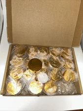 LOT Of 19- 5ml Glass Screw Top Jars w/seal cap lid For Medicine- Balm -Makeup