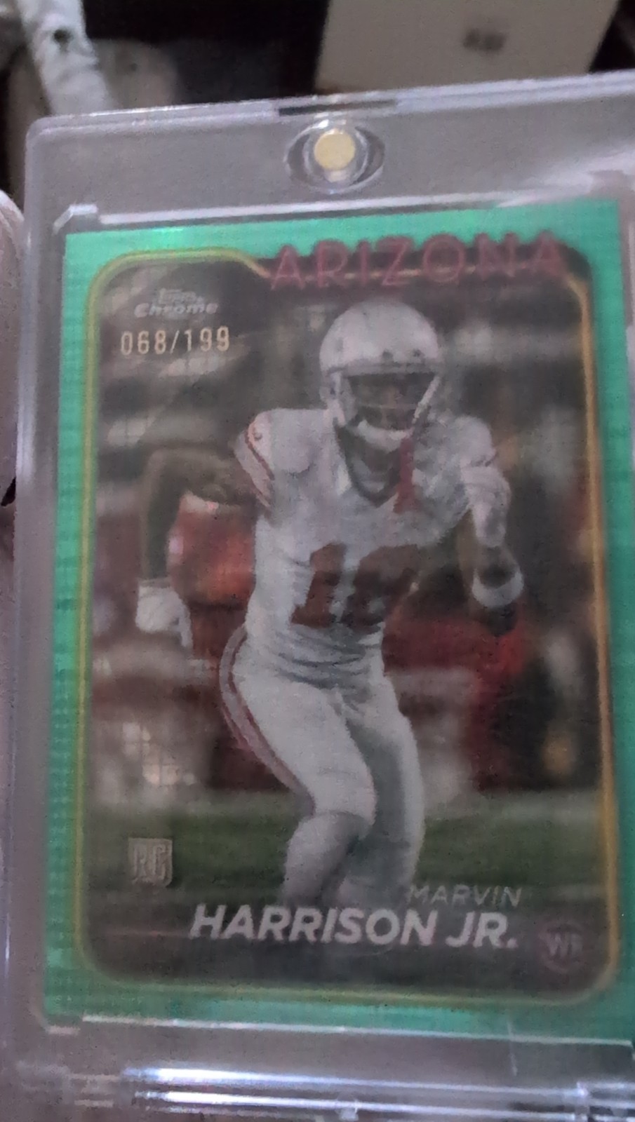 2024 Topps Chrome - Marvin Harrison Jr. #204 Aqua Refractor 68 /199 (RC)