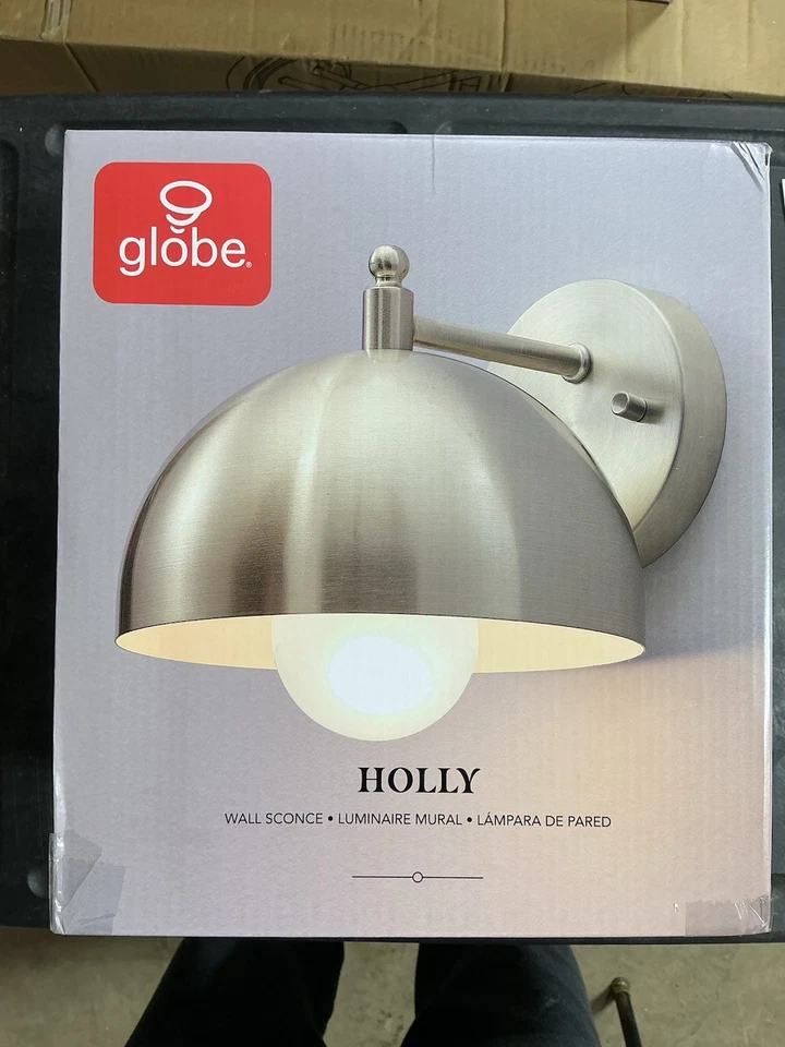 Globe Electric 1-Light Wall Sconce Brushed Brass with Brass Metal Shade 7.9" - Image 3 of 4