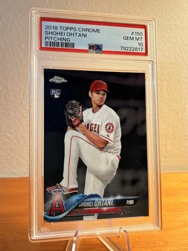 2018 Topps Chrome - Shohei Ohtani #150 White Jersey Pitching (RC) PSA 10