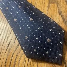 EUC Daks London Silk Geometric Bears Tie Men’s Necktie ARA Made In Japan