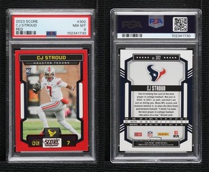 2023 Score Rookies Red CJ Stroud #302 PSA 8 Rookie RC