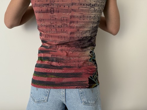 Save The Queen Mesh Tank Top Träger y2k Vintage Gr. XL - Bild 10 von 11