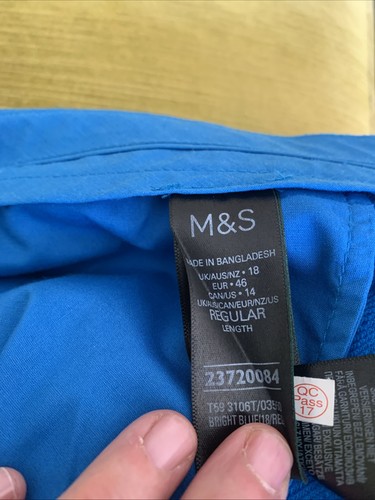M and S gorgeous wide leg linen mix trousers 18R Fab colour - Picture 5 of 5