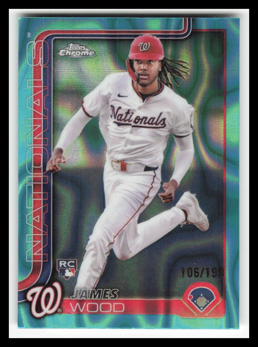2025 Topps Chrome Aqua Lava Refractors #132 James Wood Serial #106/199