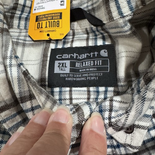 Camicia Carhartt Uomo 2XL Alta Resistente Flex Vestibilità Relaxed Manica Lunga Flanella - Foto 7 di 10