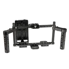 CAMVATE Camera 7" Monitor Cage Rig w/ Dual Cheese Handle & Power Supply Splitter