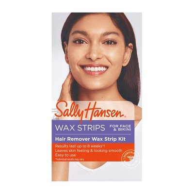 Sally Hansen Wax Kit 1 Count (Pack of 2), Strips For Face & Bikini