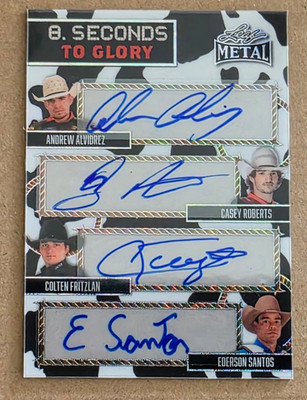 2024 Leaf Metal PBR #8S1 8 Seconds to Glory Auto 5/5 Made Tetz Hale Mast Santos