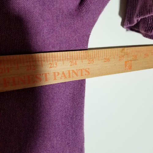 Eileen Fisher Cardigan Sweater Sz XS Purple Open Front Organic Cotton Oversized - Picture 9 of 10