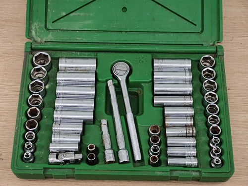 AS-IS Mixed SK Tools USA S-k 3/8” Drive Socket Set Mixed With Snap-on Mac Matco
