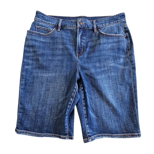 Chico's So Slimming Girlfriend Bermuda Stretch Denim blau Shorts 1,5 (USA 10)