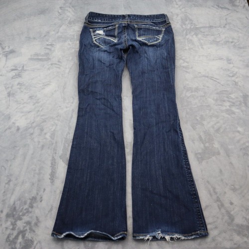 Decreto Pantaloni Donna 5 Blu Denim Stivali Bassi Taglio Vestiti Casual Jeans - Foto 11 di 13