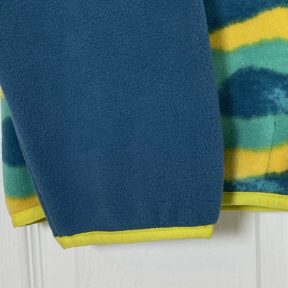 Pullover Lands End para mujer L/P Heritage polar cuello a presión verde azulado montaña ombre Foto 3 de 4