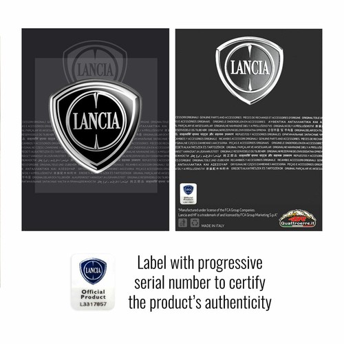 Lancia Adhesivo 3D Recambio Logo Scudetto Oficial, Delantero Black - Imagen 6 de 7