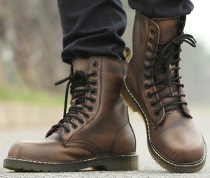 mens casual combat boots