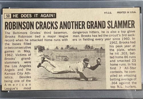 1964 Topps Giants #50 Brooks Robinson PSA EX-MT 6 ORIOLES HOF - Bild 9 von 10