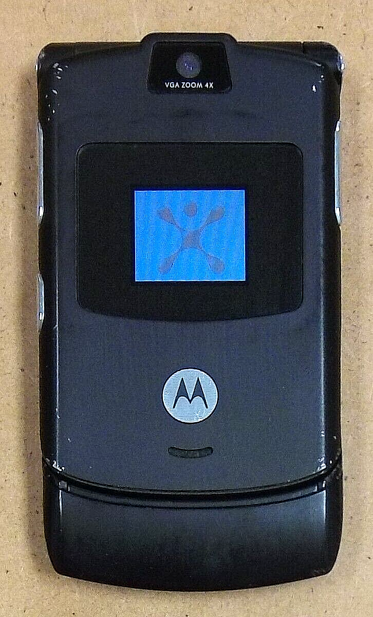Motorola RAZR / Razor V3 - Black and Silver ( AT&T