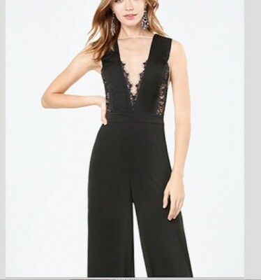 Black jumper with lace BWT size 10 