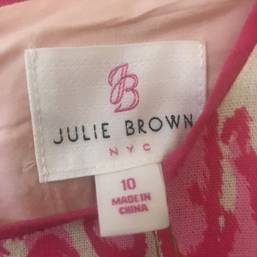 Julie brown nyc dress Pink Animal Print Sleeveless  Fitted NEW Women’s Size 10 - Picture 14 of 15