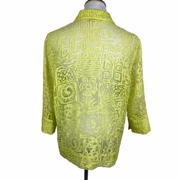 Ruby Rd. Semi-Sheer Button Down Blouse Women's 12… - image 3