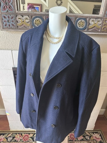 NWT Structure Mens XL Blue Wool Blend Pea Coat Insulated Retail $180 52” Chest - Picture 14 of 20