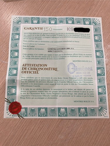 Rolex Papers Submariner 16610 Garanzia - Foto 2 di 2