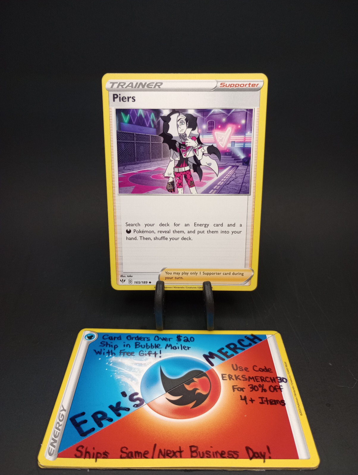 Piers 165/189 Darkness Ablaze NM Regular Uncommon Pokemon Card