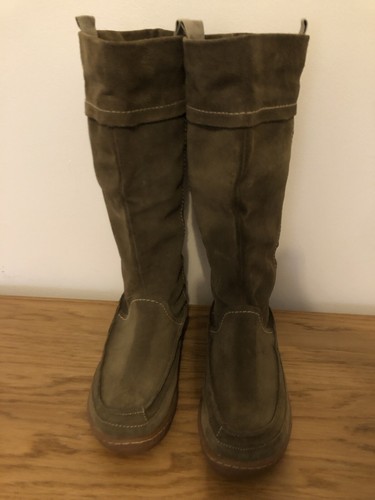 Hush Puppies Green Suede Knee High Boots Sz 5 - Picture 6 of 12