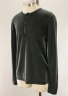 JOHN VARVATOS Forest Green CHRISTIE Silk Cashmere Henley Sweater SMALL NWT