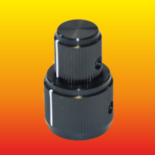 AICO LOT OF 1 SET ALUMINIUM BLACK KNOB ROTARY POTENTIOMETER FOR TWO AXIS  - Picture 1 of 4