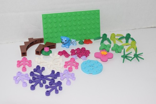 Lego Orso Blu Criceto Viola Rosa Foglie Animale Pianta Albero Fiore Lotto K84 - Foto 5 di 5