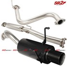For 93-97 Honda Civic Del Sol Eh6 Hatchback Catback Exhaust Carbon Muffler Tip (For: Honda)
