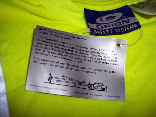 Reflective Shirt Pocket Tshirt Safety Vest Florescent Construction Shirt Mens 3X - Picture 6 of 12