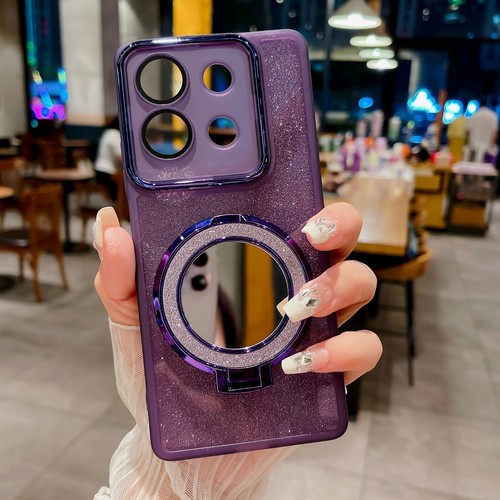 Shockproof Glitter Mirror Bracket Phone Case For Redmi and Xiaomi "All" Series - Picture 1 of 16