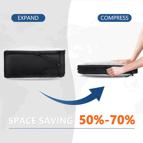 Large Compression Packing Cubes for Travel, Double-Sided Compression Suitcase Or - Picture 5 of 6