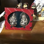 Reed & Barton Sterling Silver Played Snowmen Salt & Pepper Shakers