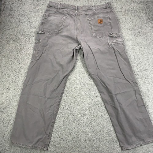Carhartt Mens Loose Fit Jeans 38 X 30 Gray Distressed - Foto 9 di 9
