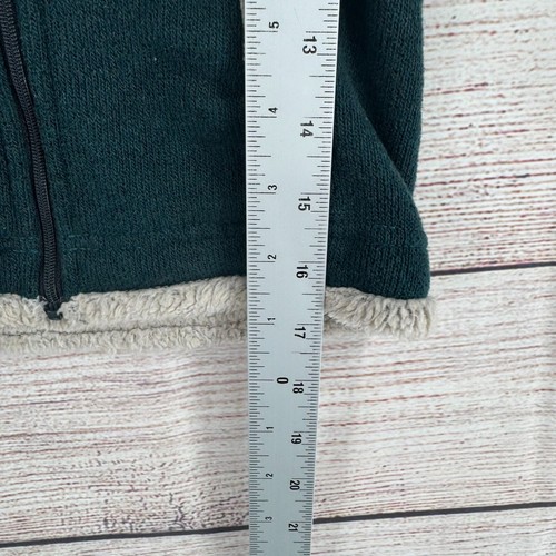 Kuhl Apres Fleece Zip Hoodie Jacket Sweater Girl's Size XS 5/6 Green - Picture 10 of 10