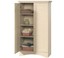 antique white finish wardrobe armoire storage cabinet with louver doors