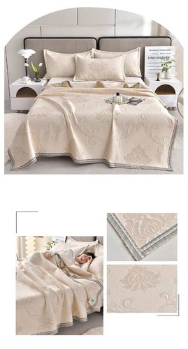 Coperta copriletto jacquard adatto alla pelle asciugamano coperte stile semplice a quadri - Foto 18 di 36