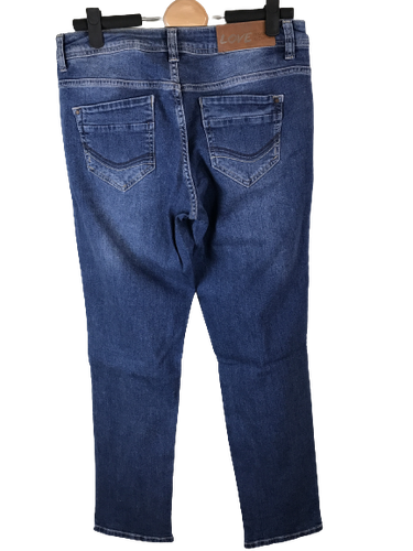 M&S Mode Pantalon Jeans Femme Bleu Extensible Occasion Top Qualité Taille 40 - Bild 2 von 6