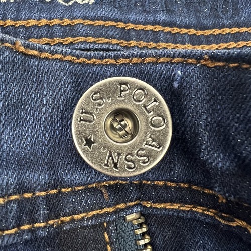 U.S. Polo Assn. Embroidered Low Rise Straight Leg Jeans Womens W34 L32 Blue - Picture 5 of 10
