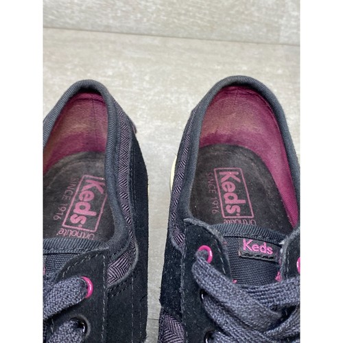 Keds Women's Suede Lace-Up Sneaker Black Size 6.5 Casual Shoes WH55884 - Picture 11 of 11