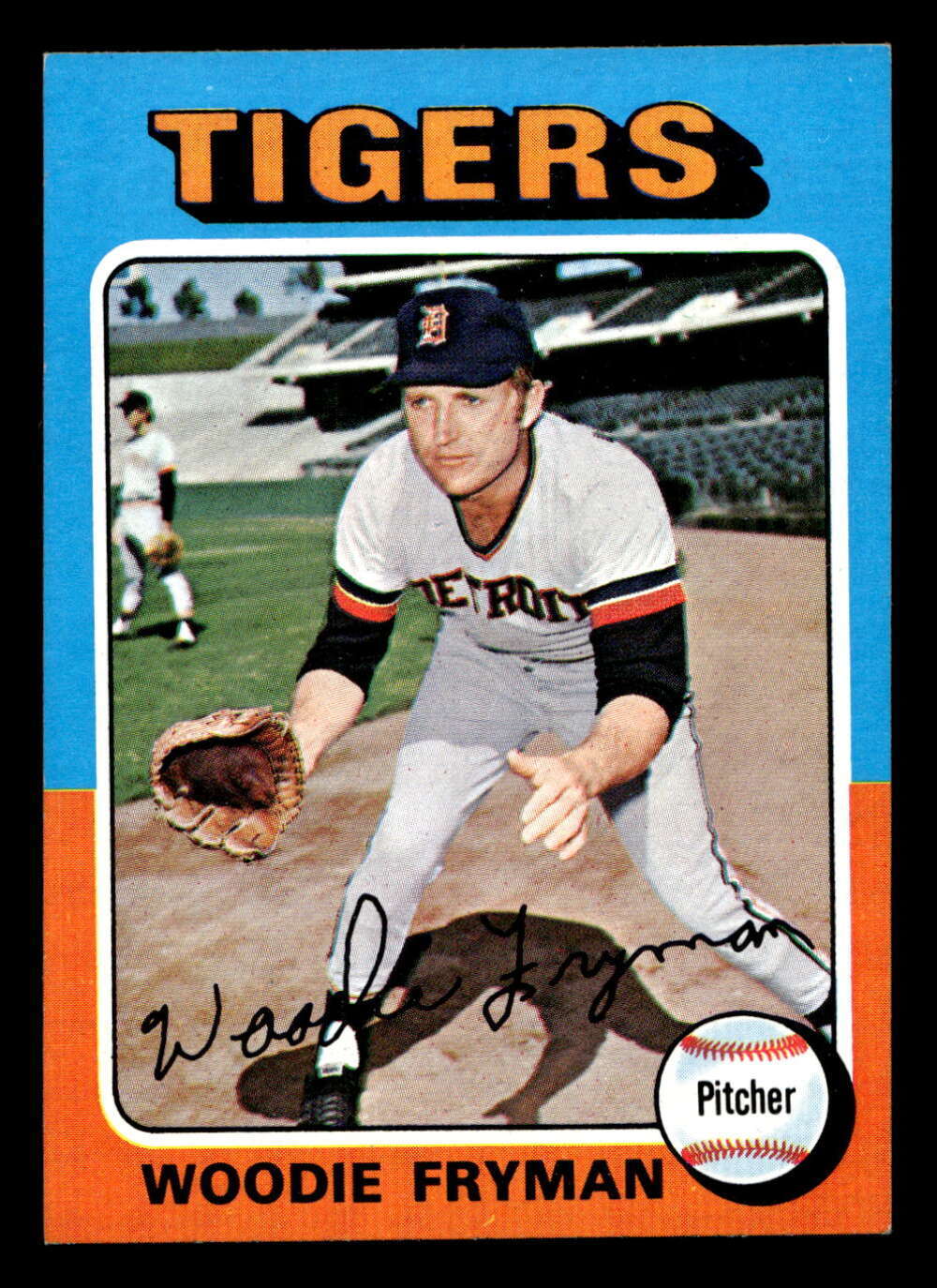 1975 Topps Mini #166 Woodie Fryman Ex-Mint Tigers